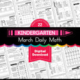 Load image into Gallery viewer, Printable Kindergarten March Daily Math

