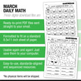 Load image into Gallery viewer, Printable First Grade March Daily Math
