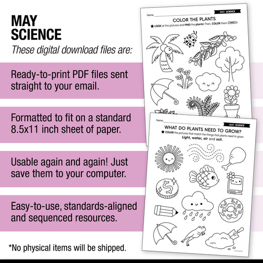 Printable May Science Activities