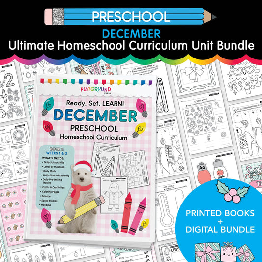Ultimate Preschool December Homeschool Curriculum Bundle