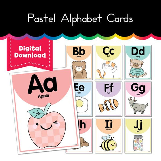 Pastel Alphabet Cards 