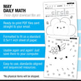 Load image into Gallery viewer, Printable Preschool May Daily Math
