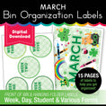 Load image into Gallery viewer, Printable March Bin Organization Labels
