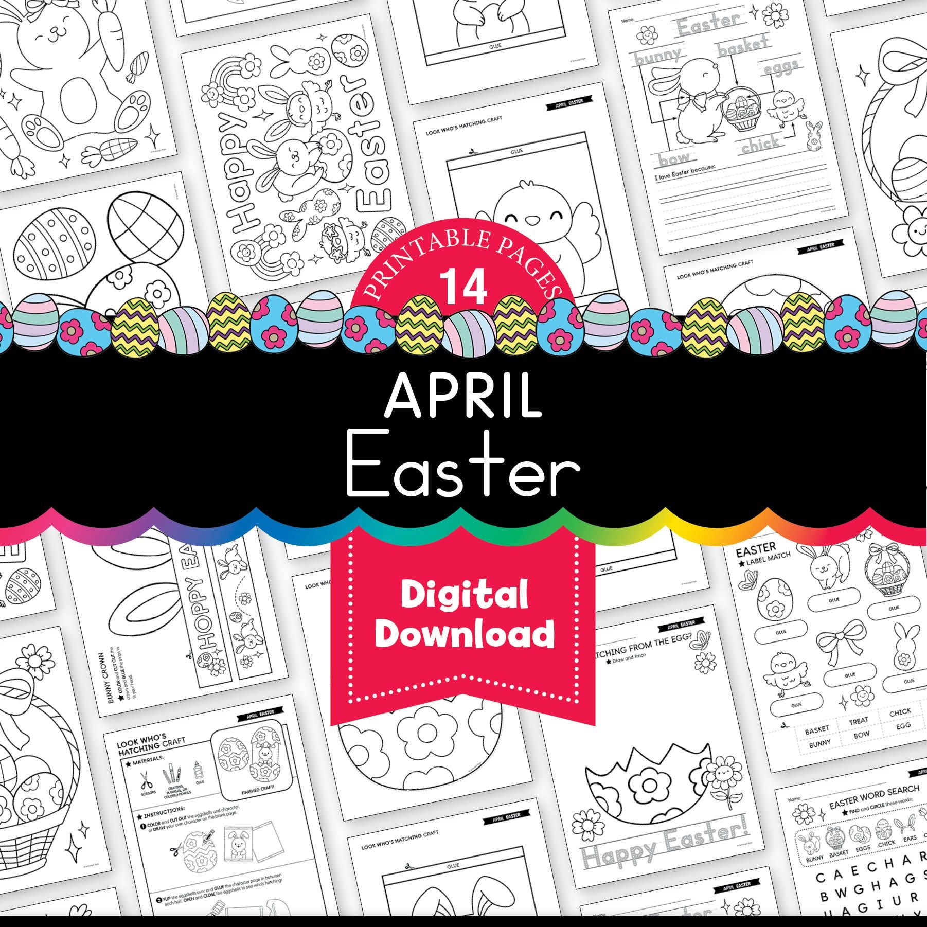 Printable April Easter Activities Pack