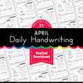 Load image into Gallery viewer, Printable April Daily Handwriting

