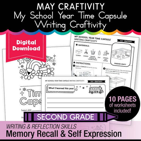 Printable May My School Year Time Capsule Writing Craftivity