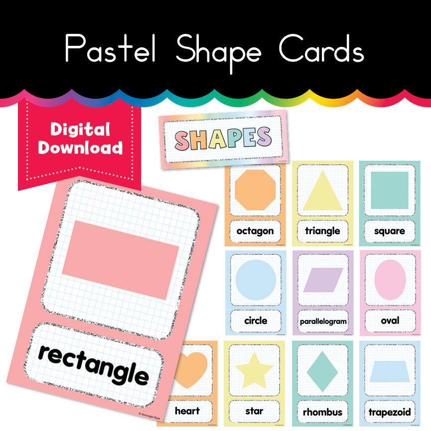 Pastel Shape Cards