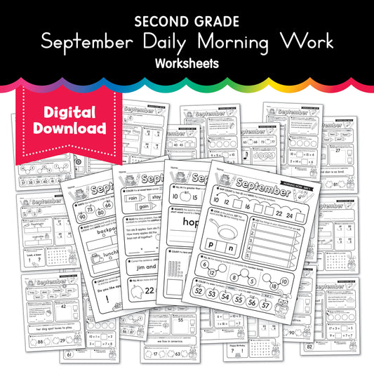 Second Grade September Daily Morning Work