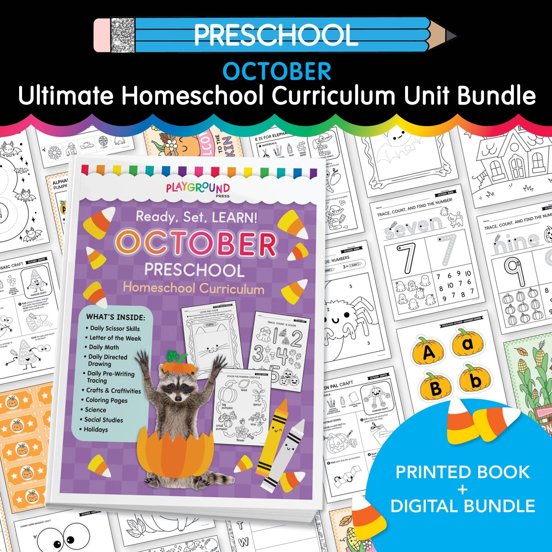Ultimate Preschool October Homeschool Curriculum Unit Bundle
