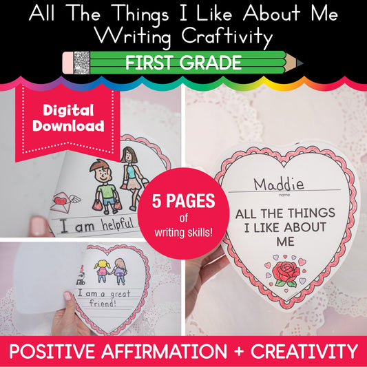 Printable February All The Things I Like About Me Craftivity