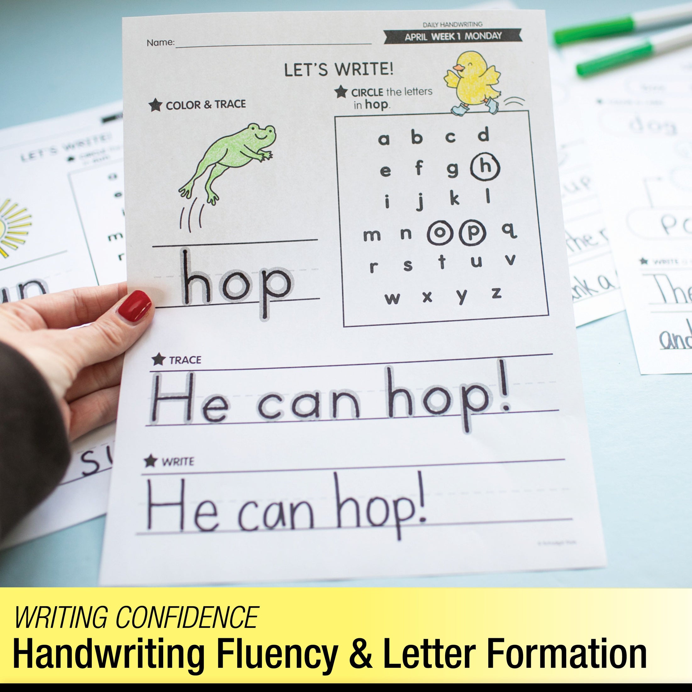 Printable April Daily Handwriting