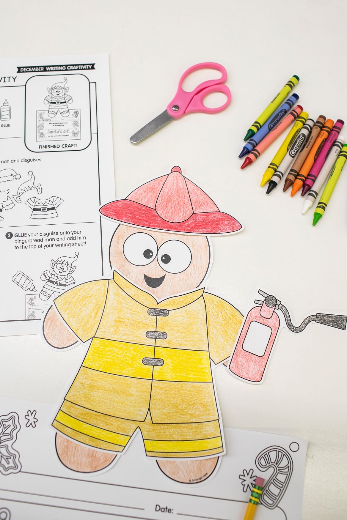 Printable December Gingerbread Men In Disguise Craft